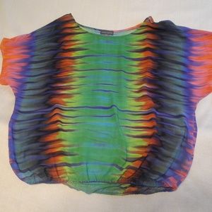 Vince Camuto Tie Dye color Sheer Shirt/Bouse Sz. M